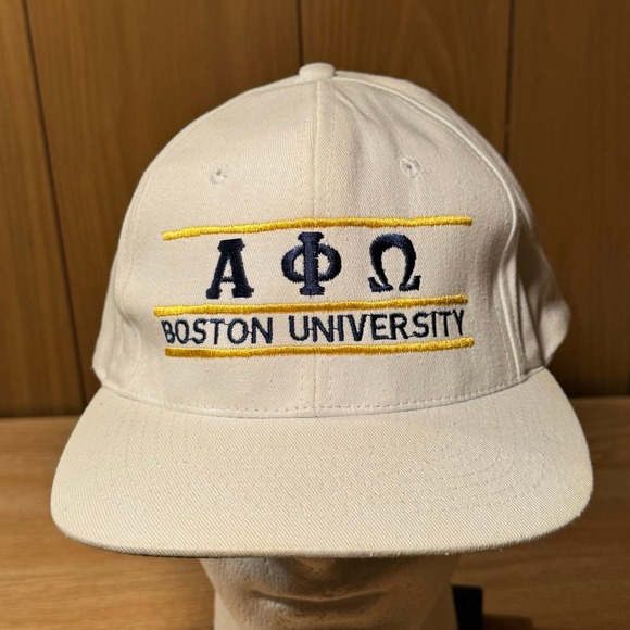 Vintage Alpha Phi Omega Fraternity Boston‎ University Snapback Hat Cap - Picture 1 of 8
